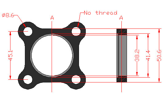 716465-0001 Stainless Steel Flange