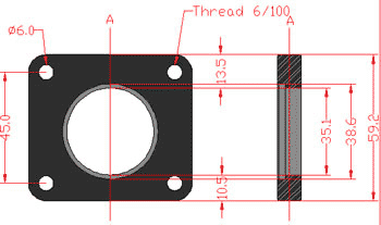 716466-0001 Stainless Steel Flange