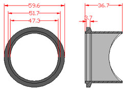 722783-0001 Aluminum Flange