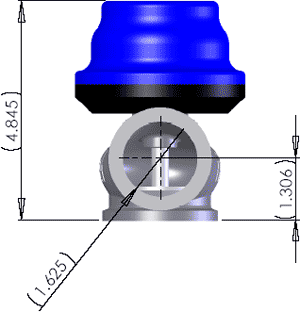 Diagrama válvula V44 vista frontal