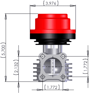 Wastegate F46 Diagram side view