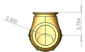 Wastegate V60 Diagram bottom view