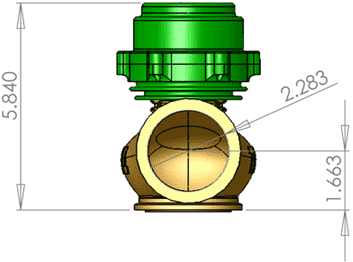 Diagrama válvula V60 vista frontal