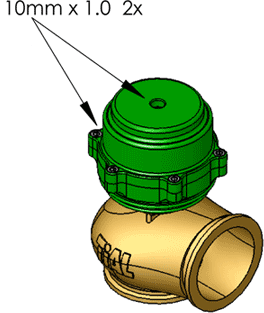 Wastegate V60 Diagram isometric view