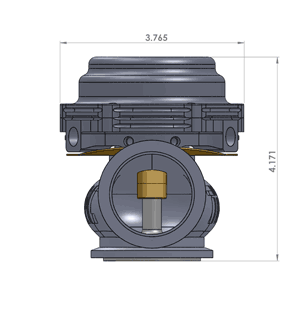 Diagrama válvula MV-R vista frontal