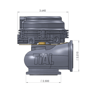 Wastegate MV-R Diagram side view