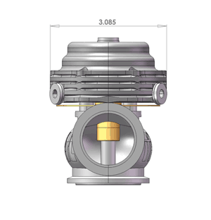 Diagrama válvula MV-S vista frontal