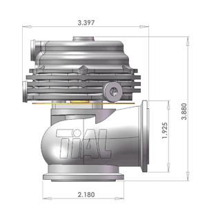 Wastegate MV-S Diagram side view