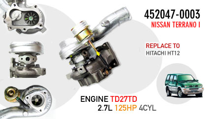Replacement turbo to Nissan Terrano I - TD27TD Engine
