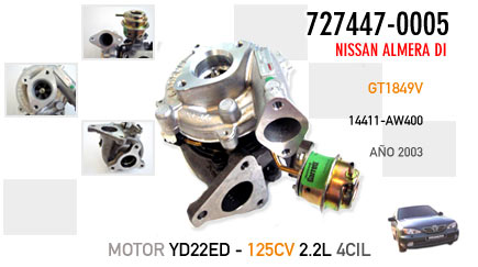 Nuevo Nissan Almera Di - Motor YD22ED 125CV