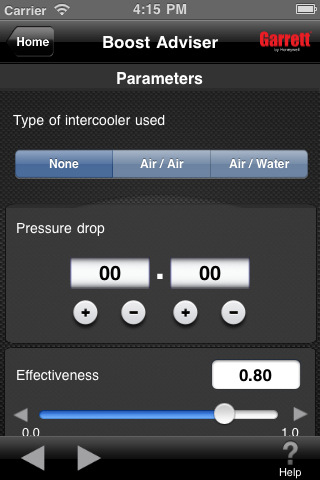 The Garrett Boost Adviser is designed keeping usability in mind and offers a lot of cool controls. Try them out while you navigate the tool.