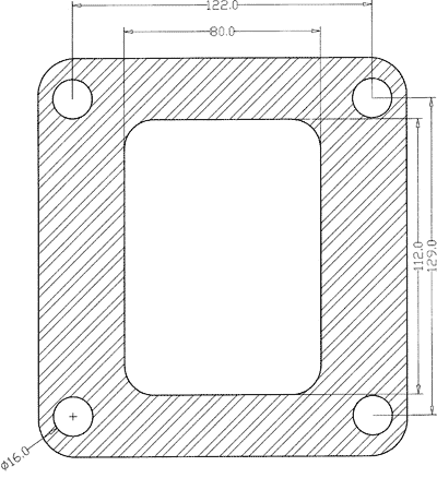 190096 gasket including given dimensions