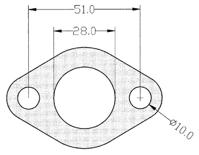 210018 gasket including given dimensions