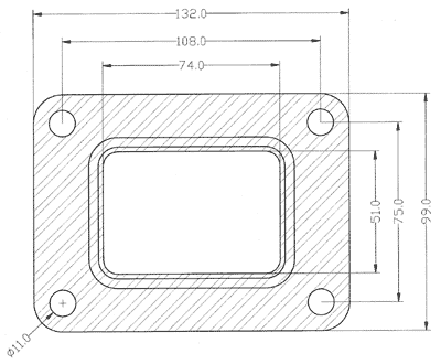 210085 gasket including given dimensions