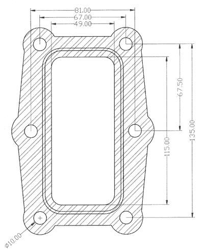210086 gasket including given dimensions