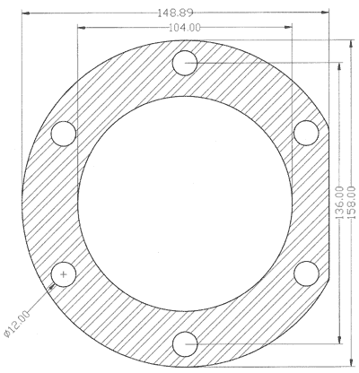 210127 gasket including given dimensions