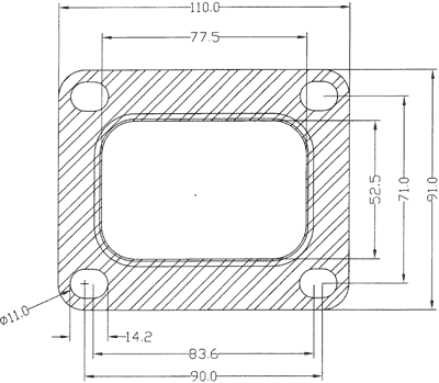 210140 gasket including given dimensions