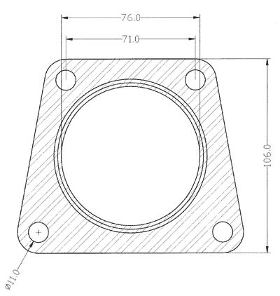 210150 gasket including given dimensions
