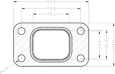 210160 gasket including given dimensions