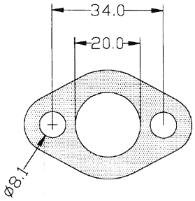 210163 gasket including given dimensions