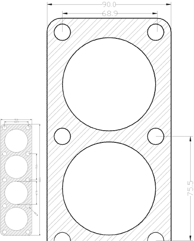 210165 gasket including given dimensions