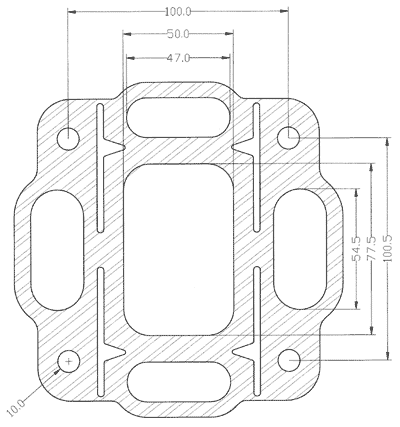 210168 gasket including given dimensions