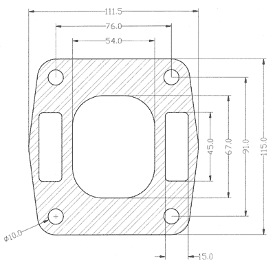 210169 gasket including given dimensions