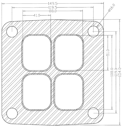 210200 gasket including given dimensions
