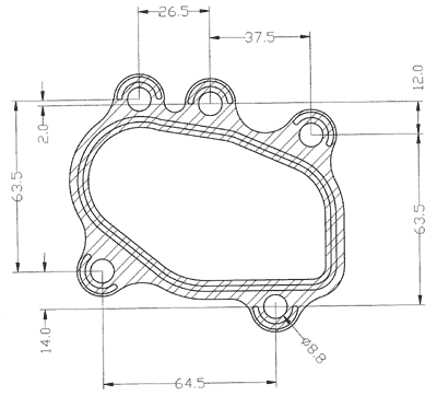 210217 gasket including given dimensions