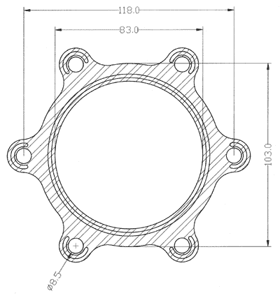 210221 gasket including given dimensions