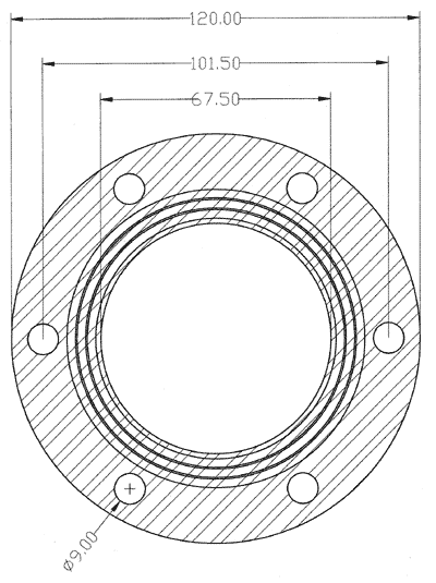 210226 gasket including given dimensions
