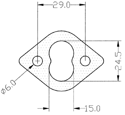 210234 gasket including given dimensions