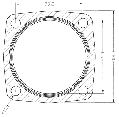 210235 gasket including given dimensions
