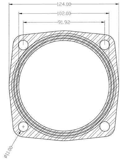210236 gasket including given dimensions