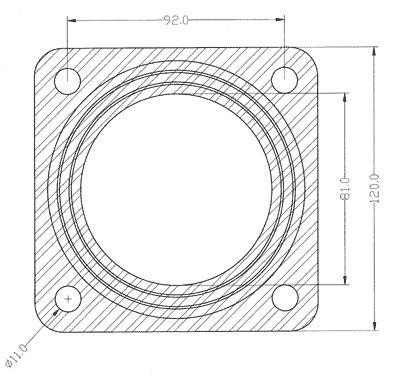 210237 gasket including given dimensions