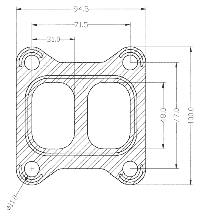 210240 gasket including given dimensions