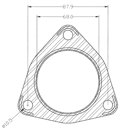 210242 gasket including given dimensions