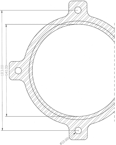210255 gasket including given dimensions