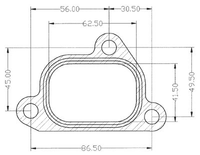 210256 gasket including given dimensions