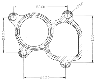 210257 gasket including given dimensions