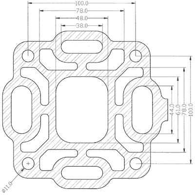 210261 gasket including given dimensions