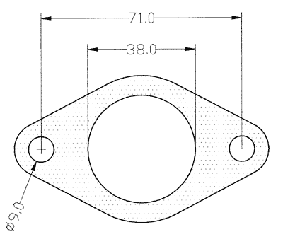 junta 210262 mostrando cotas y dimensiones