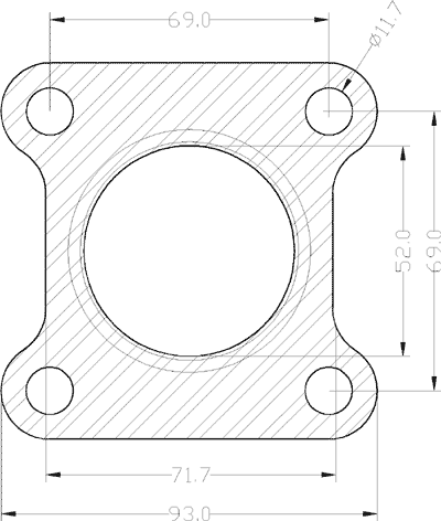 210263 gasket including given dimensions