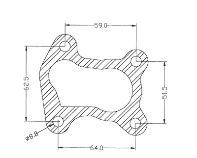 210282 gasket including given dimensions