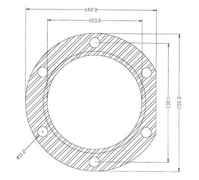 210283 gasket including given dimensions
