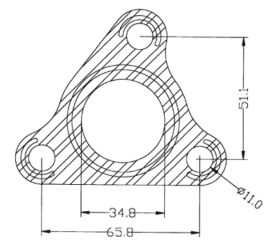 210304 gasket including given dimensions