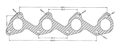 210308 gasket including given dimensions