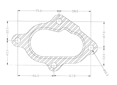 210322 gasket including given dimensions