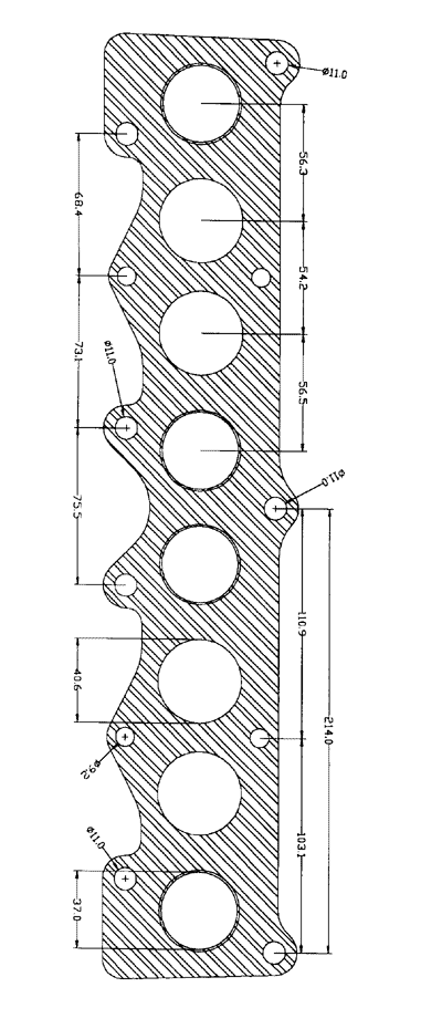 210328 gasket including given dimensions