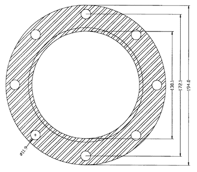 210341 gasket including given dimensions